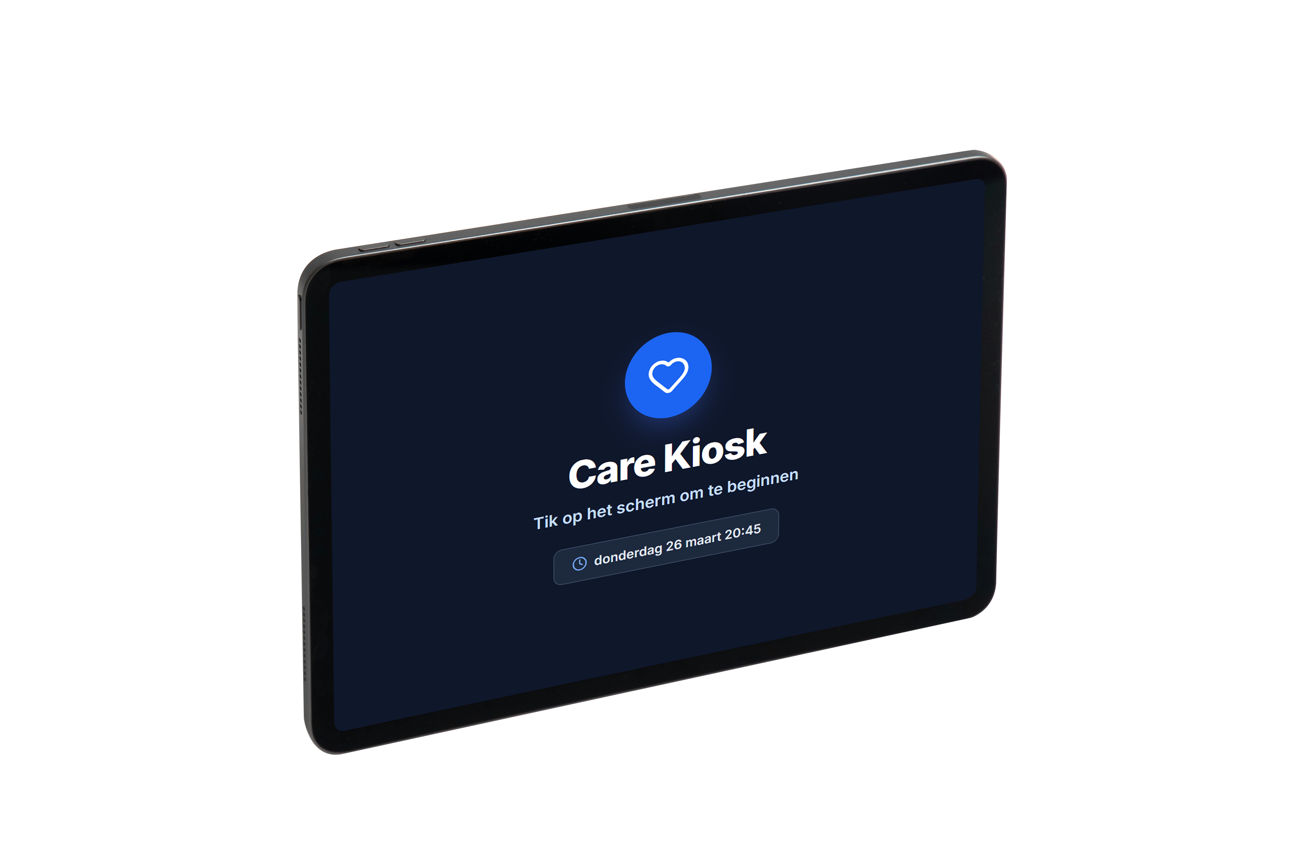 Illustratie van de kiosk-tabletinterface